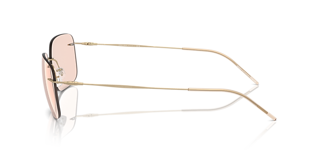 AR1512M Mat lichtgoud MetaalSunglass Frames van B24, Zijaanzicht