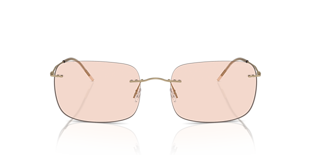 AR1512M Mat lichtgoud MetaalSunglass Frames van B24, Vooraanzicht