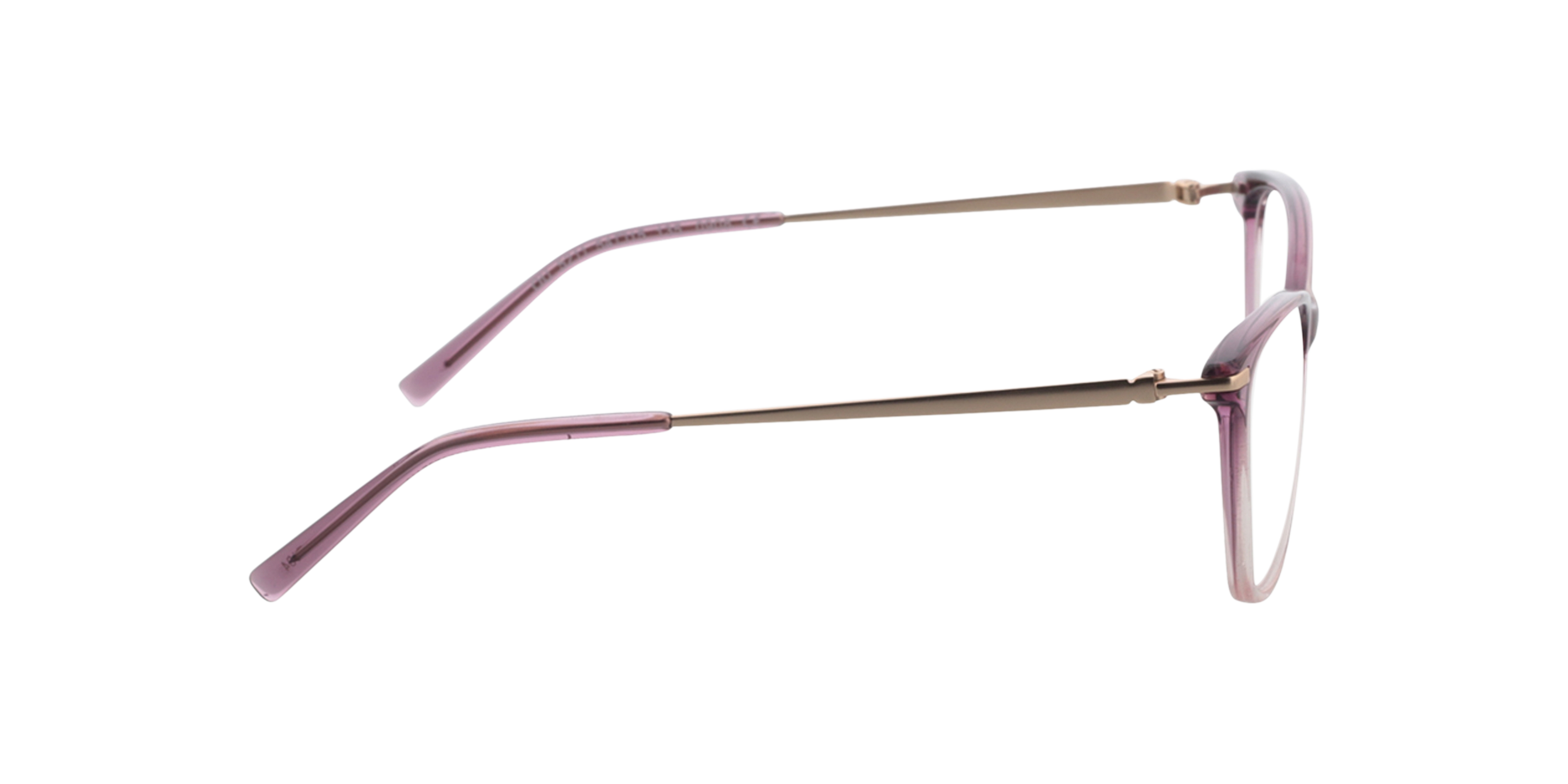 Emily Roze  &  roze goud  &  violet AcetaatEyeglass Frames van B24, Zijaanzicht