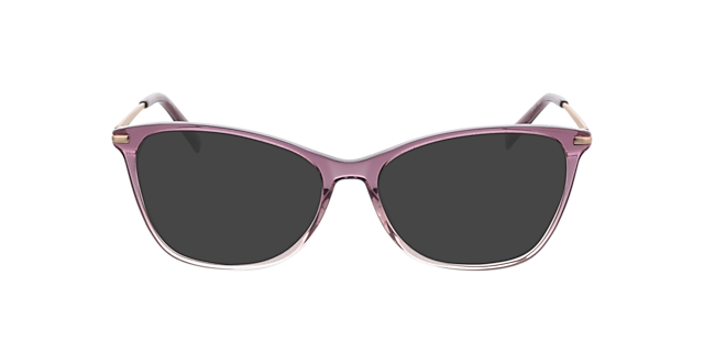 Emily Roze  &  roze goud  &  violet AcetaatEyeglass Frames van B24, met getinte lenzen