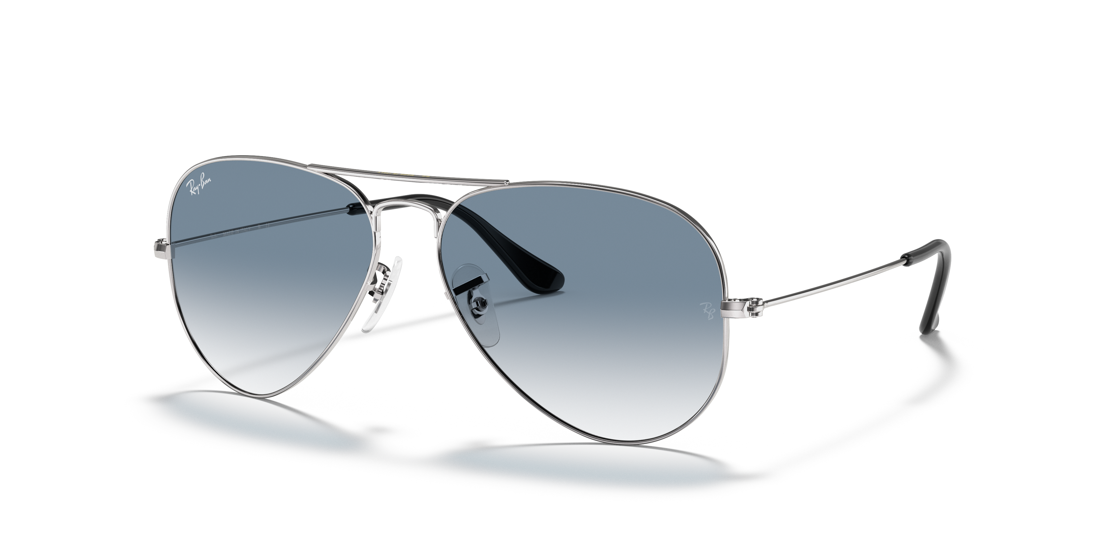 RB3025 Silber MetallSunglass Frames von B24, Dreiviertelansicht