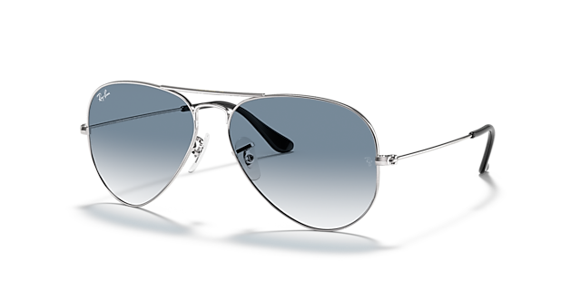 RB3025 Silber MetallSunglass Frames von B24, Dreiviertelansicht