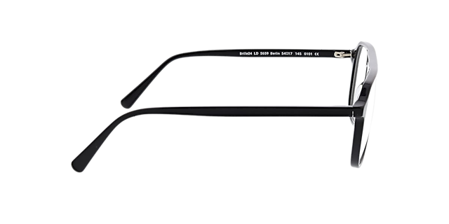 Berlin Zwart AcetaatEyeglass Frames van B24, Zijaanzicht