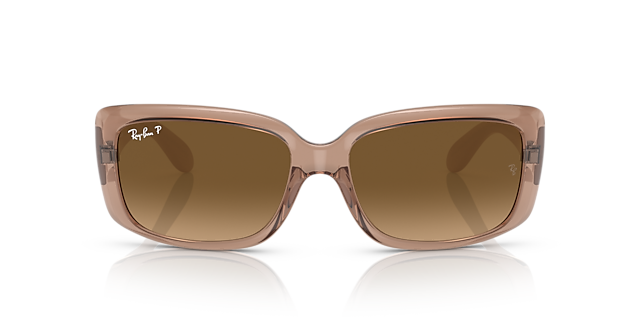 RB4389 Transparant bruin KunststofSunglass Frames van B24, Vooraanzicht