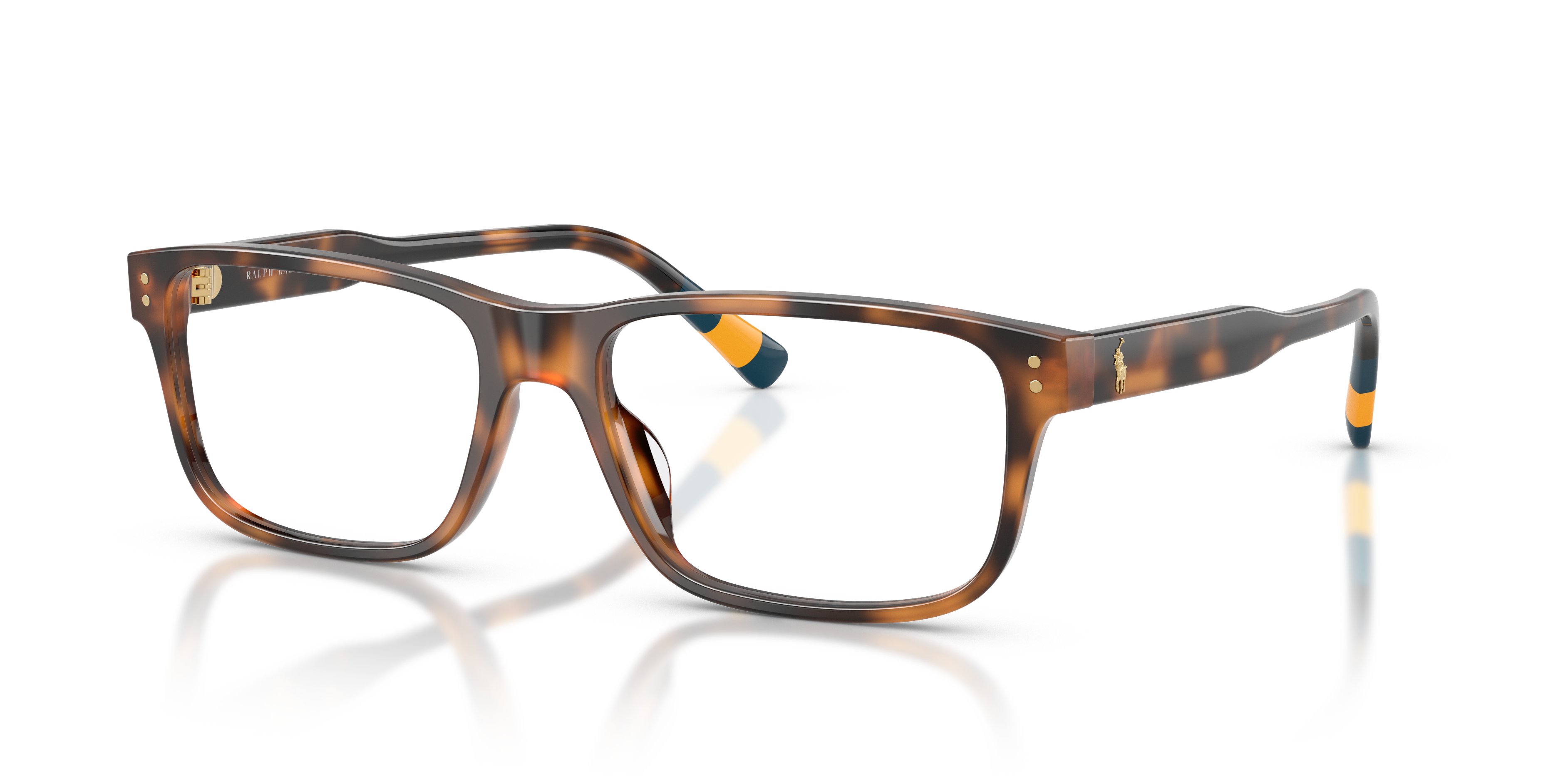 PH2302U Glanzend Havana AcetaatEyeglass Frames van B24, Hoekweergave