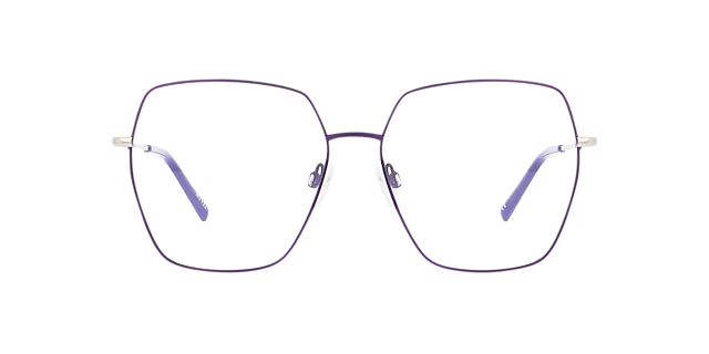 Vivien Sparkling Aubergine MetaalEyeglass Frames van B24, Vooraanzicht