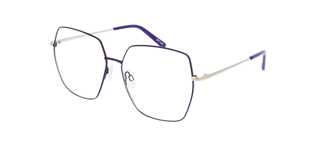 Vivien Sparkling Aubergine MetaalEyeglass Frames van B24, Hoekweergave