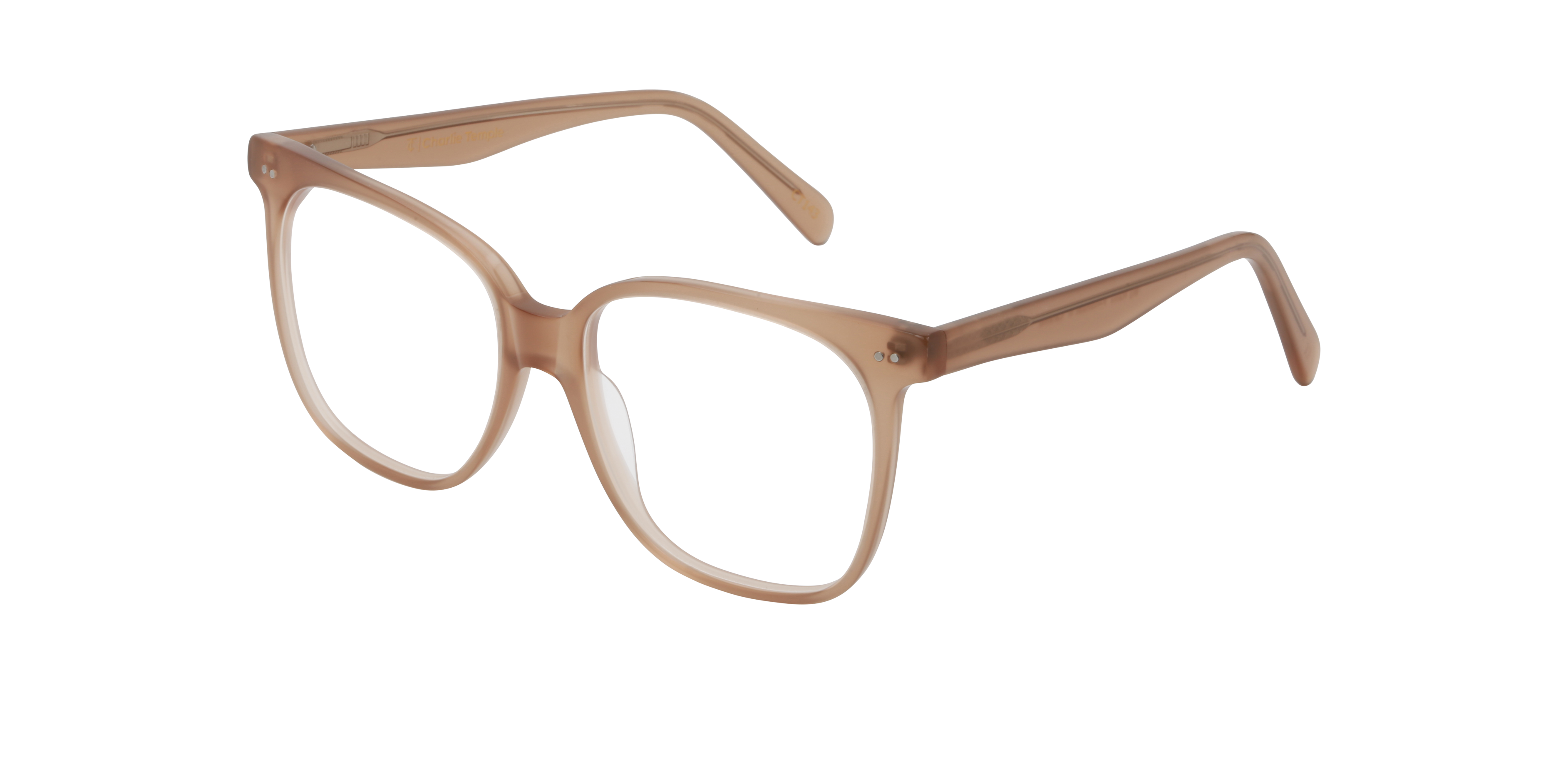 Big Mama Caramel AcetaatEyeglass Frames van B24, Hoekweergave