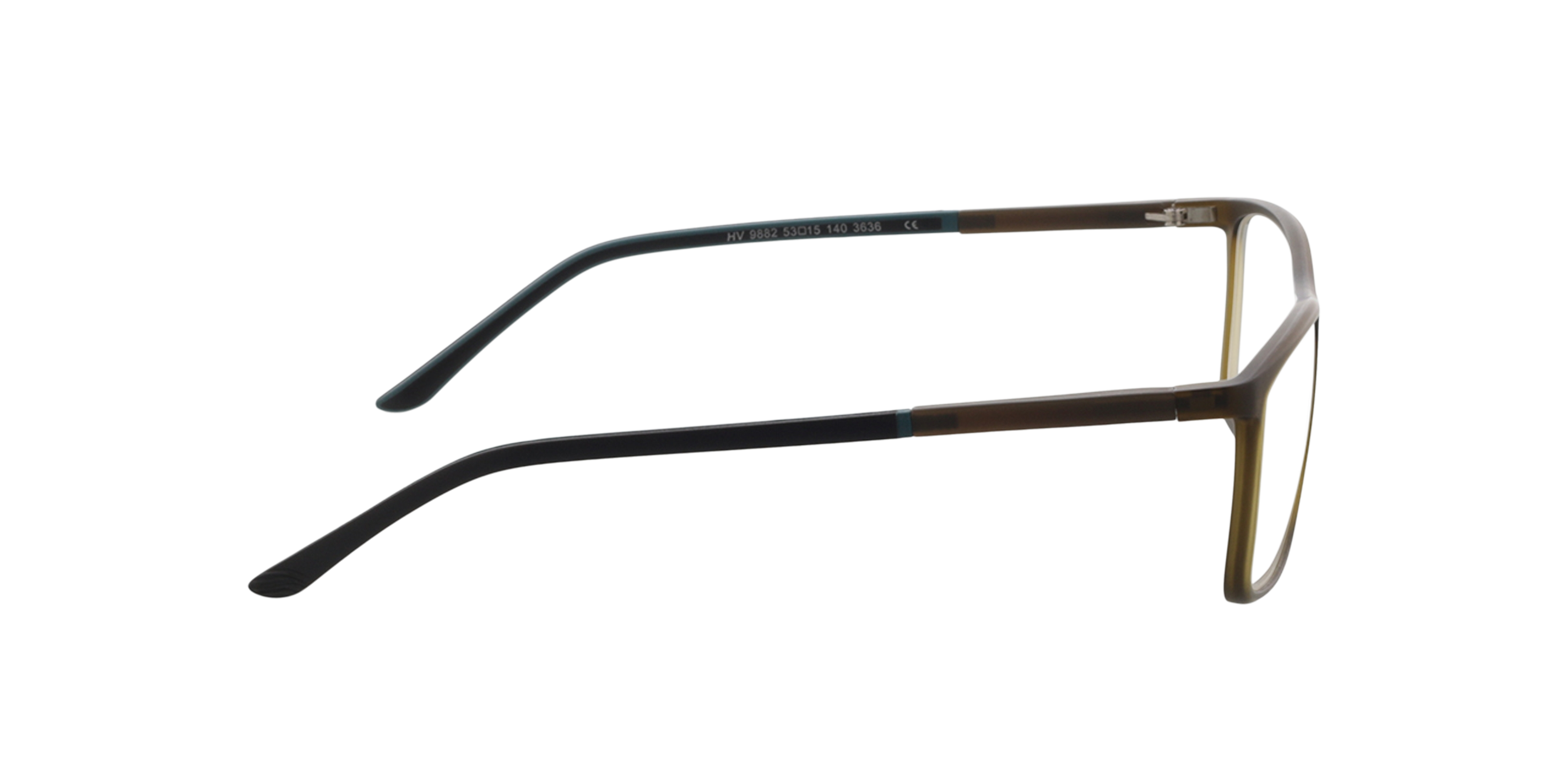 Foxhill Mat kaki KunststofEyeglass Frames van B24, Zijaanzicht