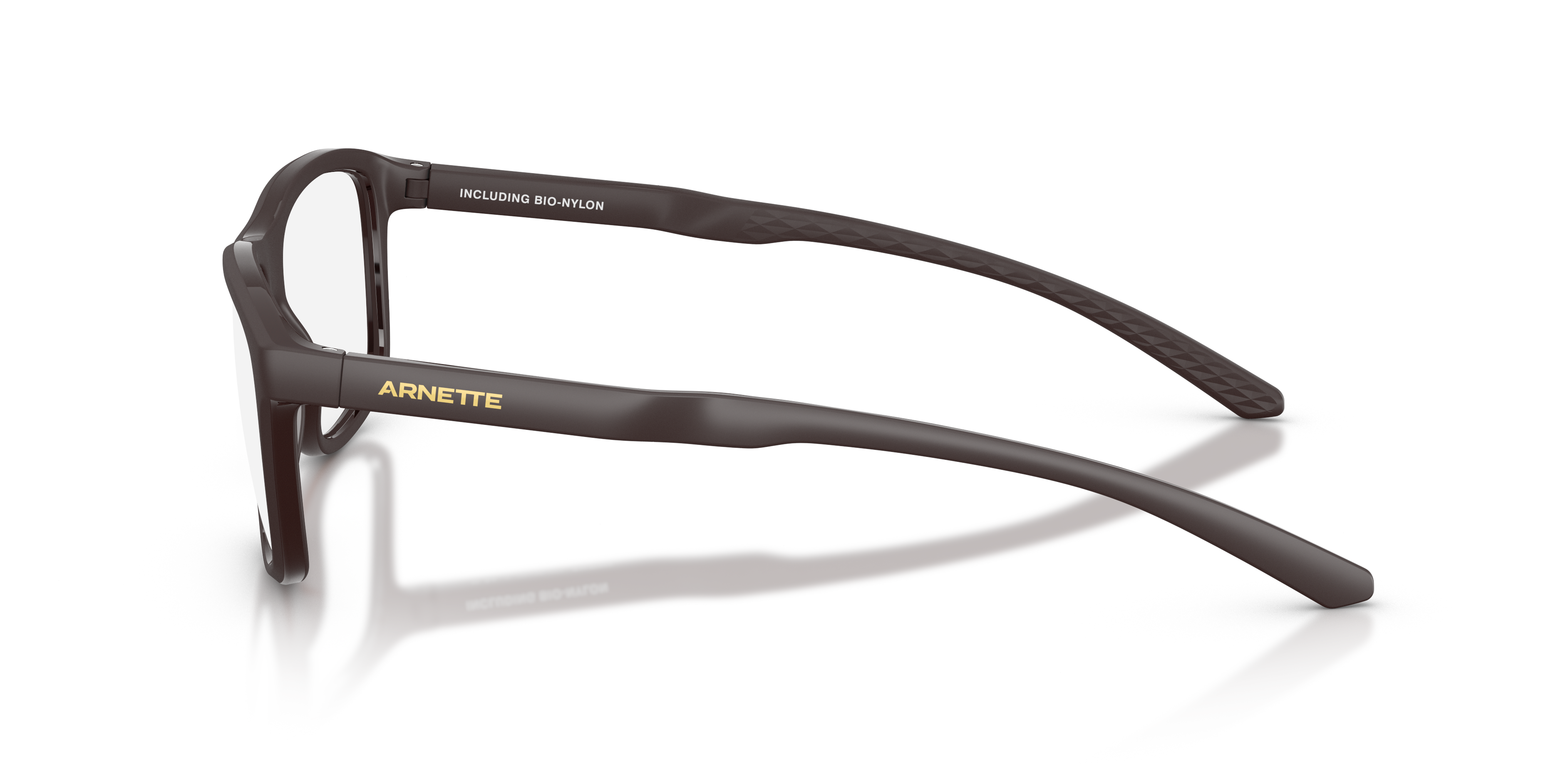 AN7291 Matte Chocolate KunststofEyeglass Frames van B24, Zijaanzicht