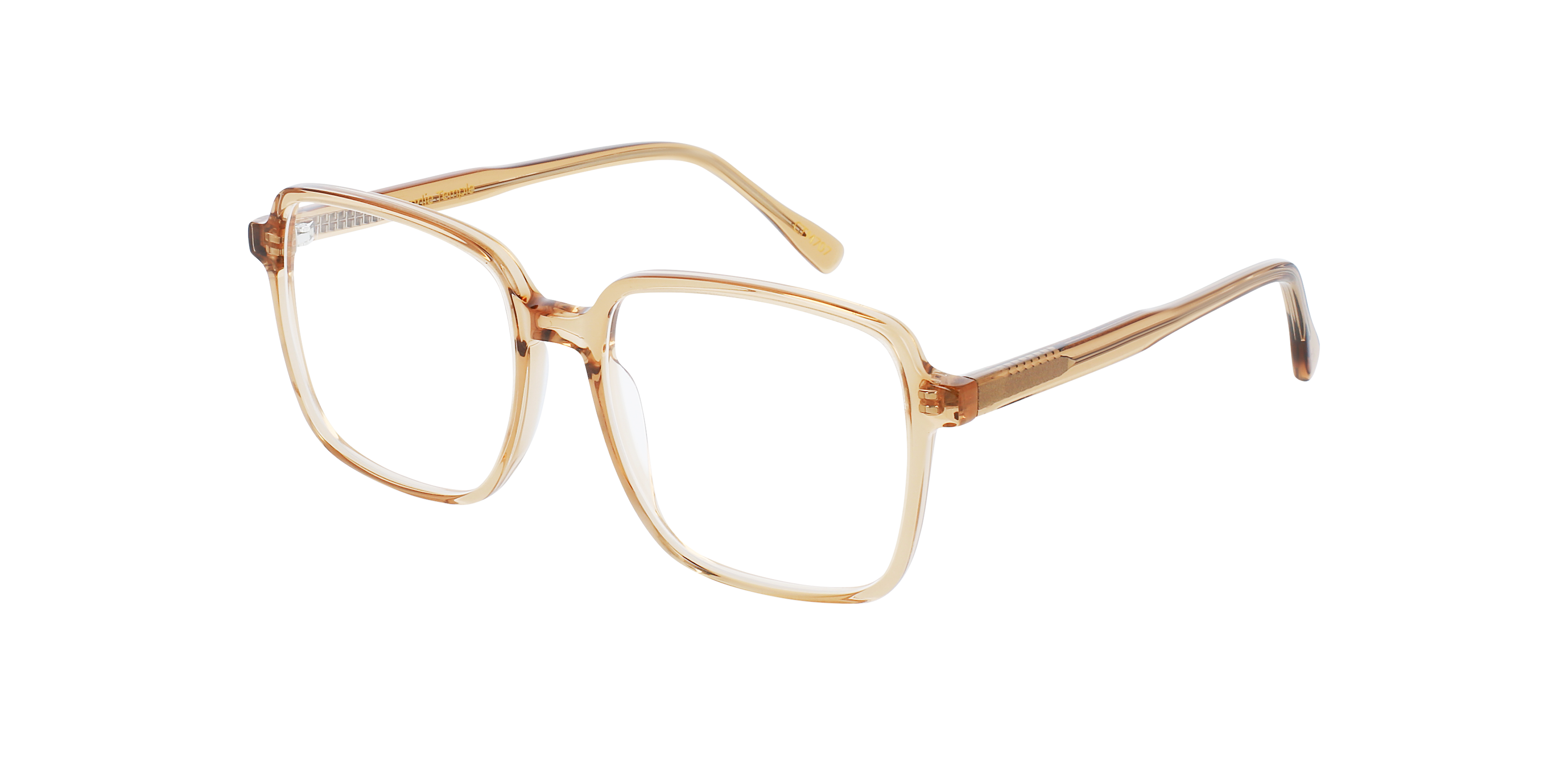 Elena CT Crystal Caramel AcetaatEyeglass Frames van B24, Hoekweergave