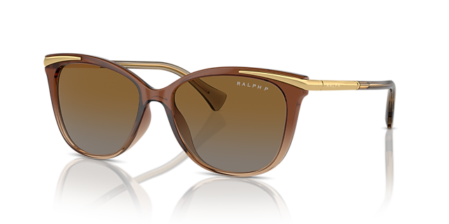 RA5309U Hellbraun transparent KunststoffSunglass Frames von B24, Dreiviertelansicht