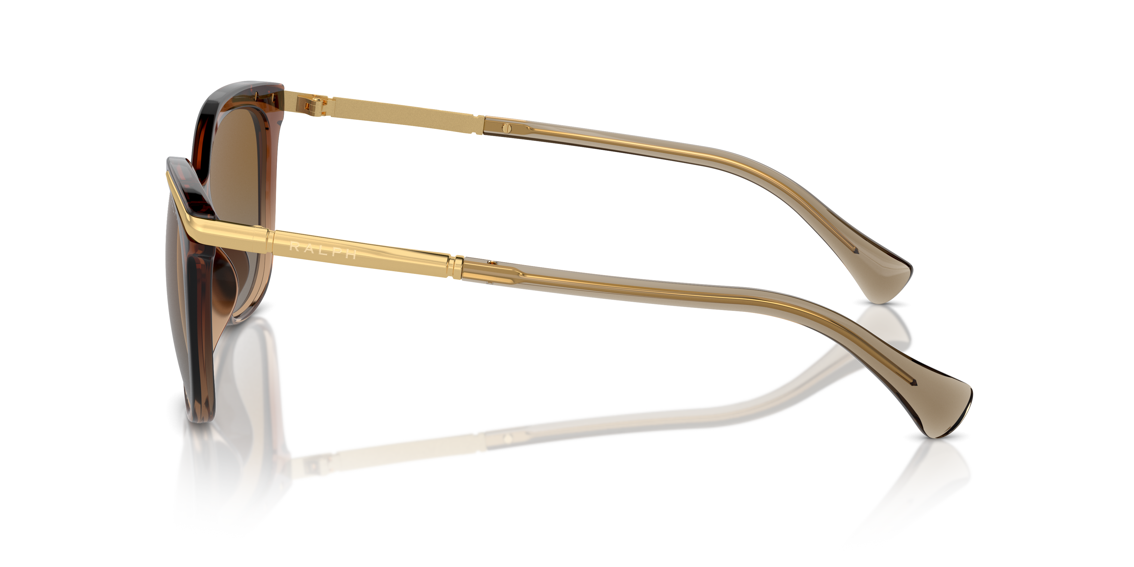 RA5309U Transparant lichtbruin KunststofSunglass Frames van B24, Zijaanzicht