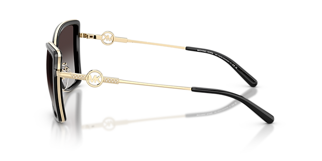 MK1067B Lichtgoud & zwart MetaalSunglass Frames van B24, Zijaanzicht