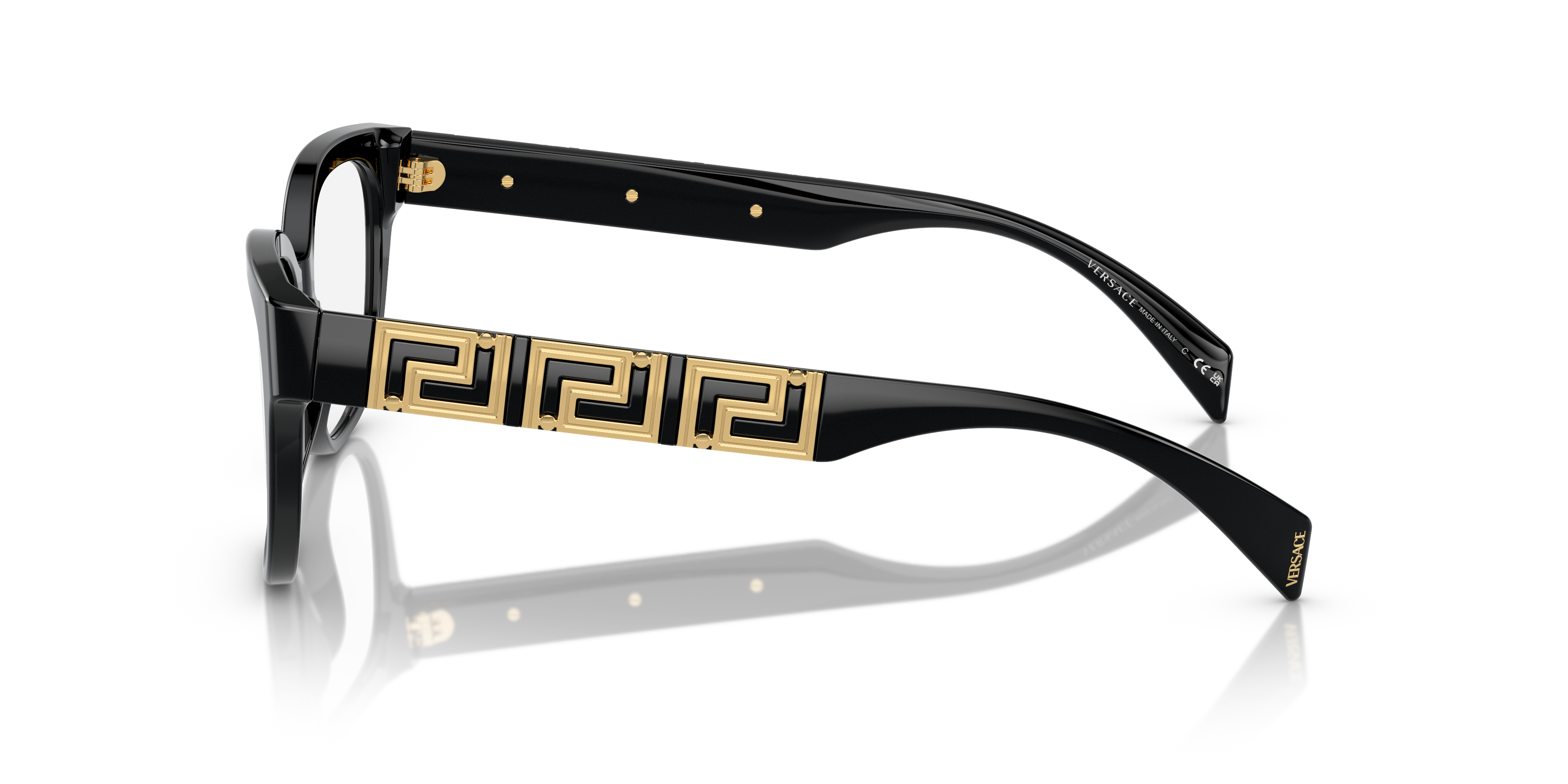 VE3338 Schwarz AcetatEyeglass Frames von B24, Seitenansicht