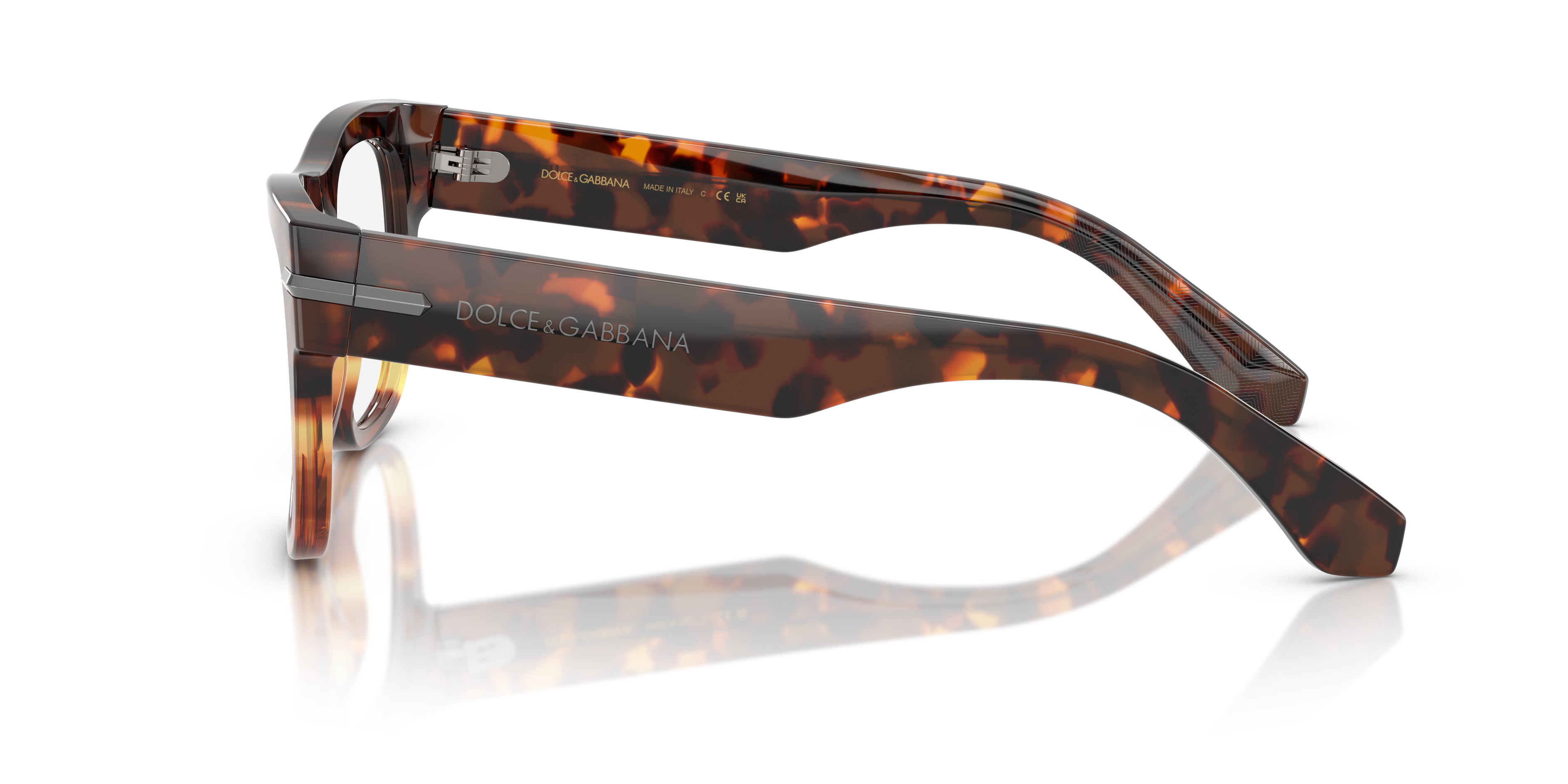 DG3407 Havana Warm Brown AcetaatEyeglass Frames van B24, Zijaanzicht