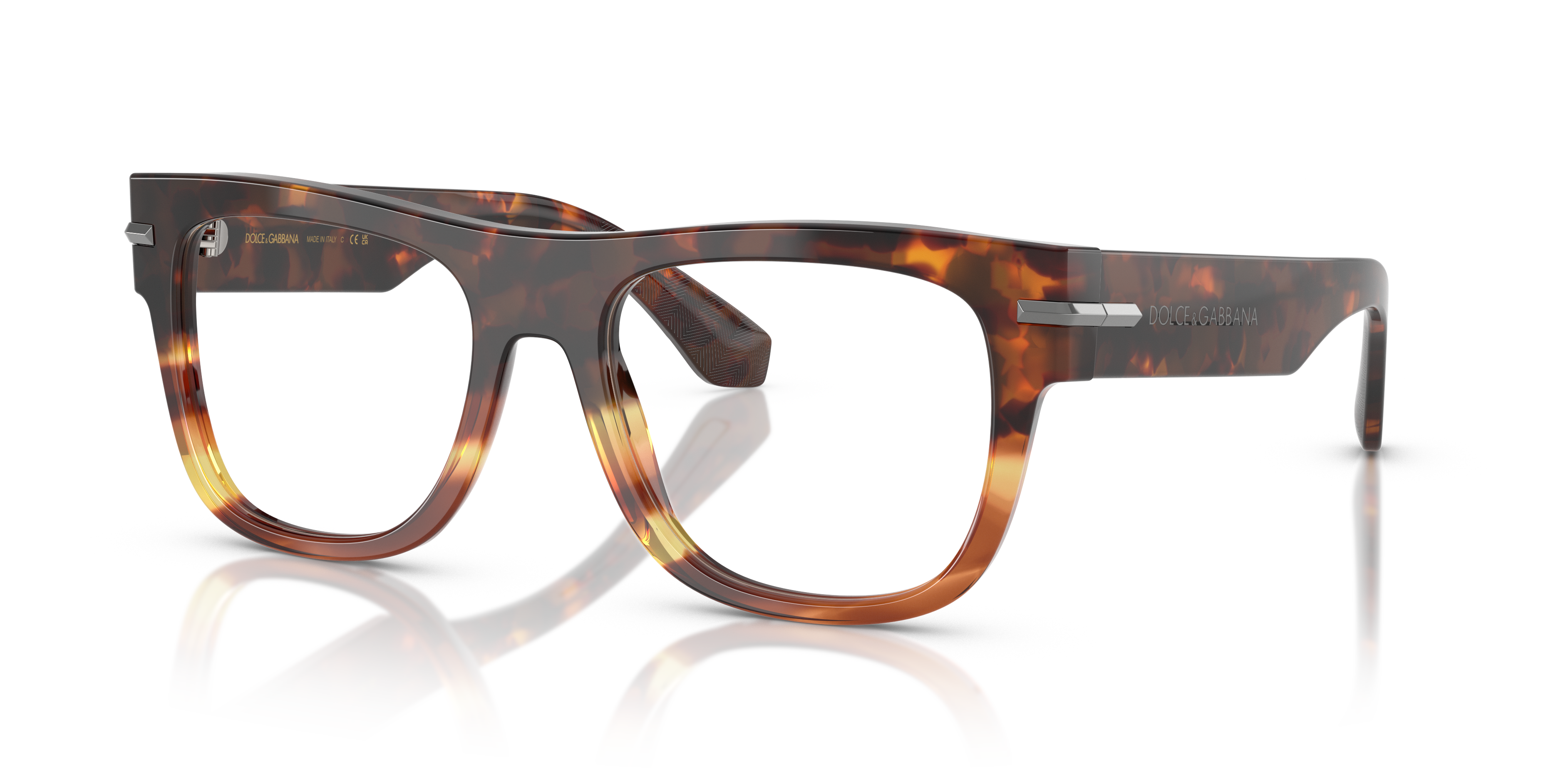 DG3407 Havana Warm Brown AcetaatEyeglass Frames van B24, Hoekweergave