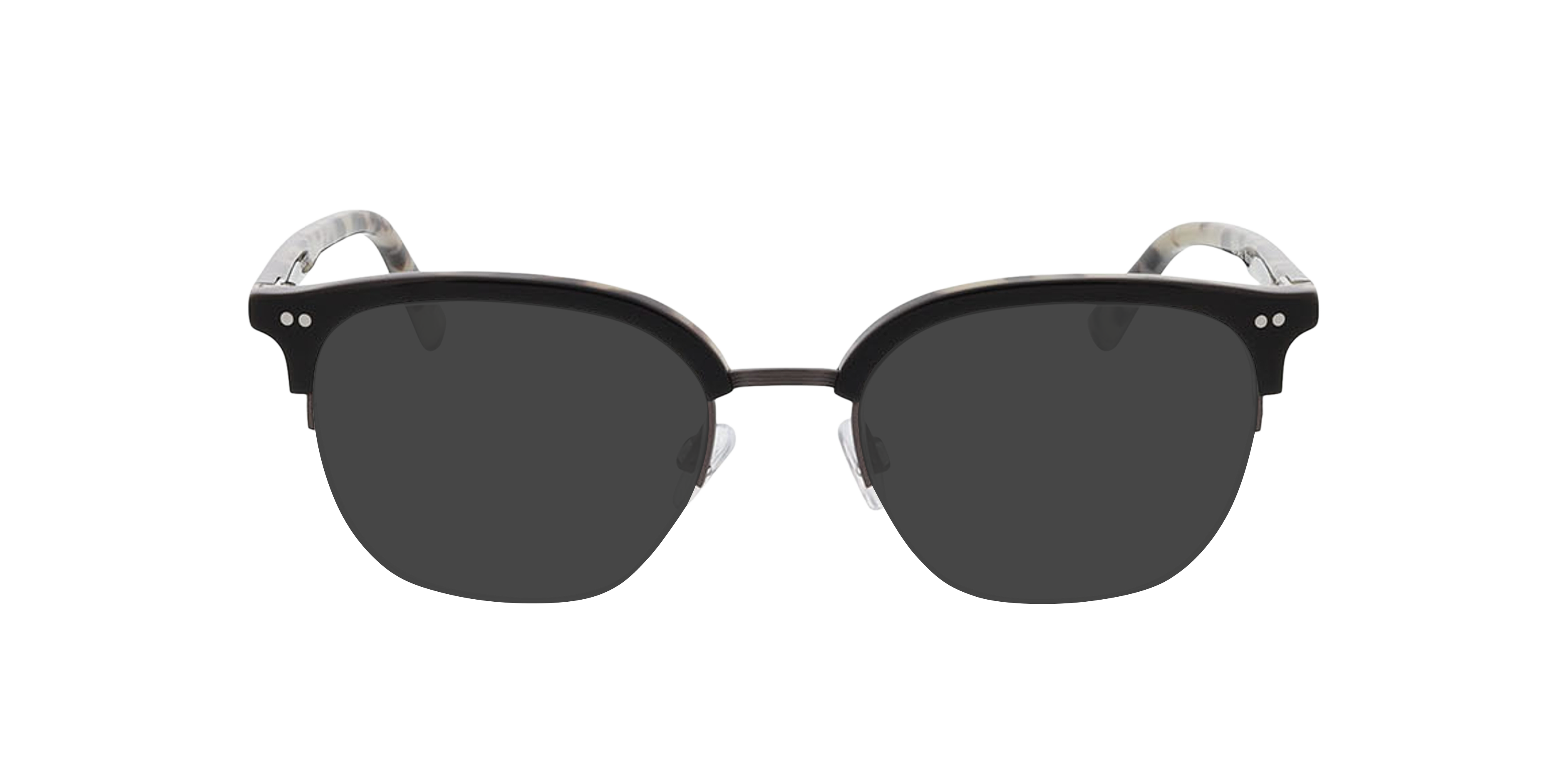 Maryland Tweelaags zwart  &  Havana  &  gunmetal MetaalEyeglass Frames van B24, met getinte lenzen