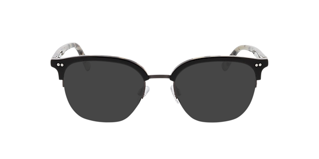 Maryland Tweelaags zwart & Havana & gunmetal MetaalEyeglass Frames van B24, met getinte lenzen