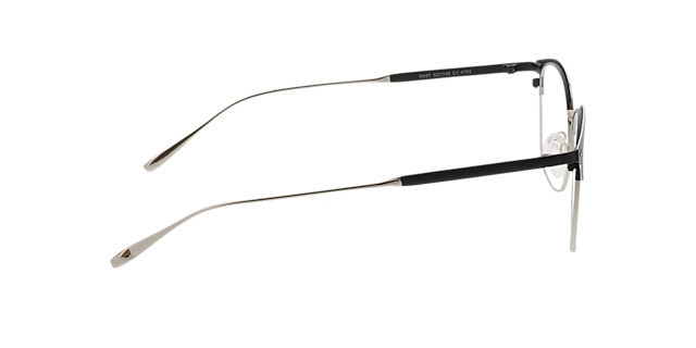 Hampton Schwarz & Silber MetallEyeglass Frames von B24, Seitenansicht
