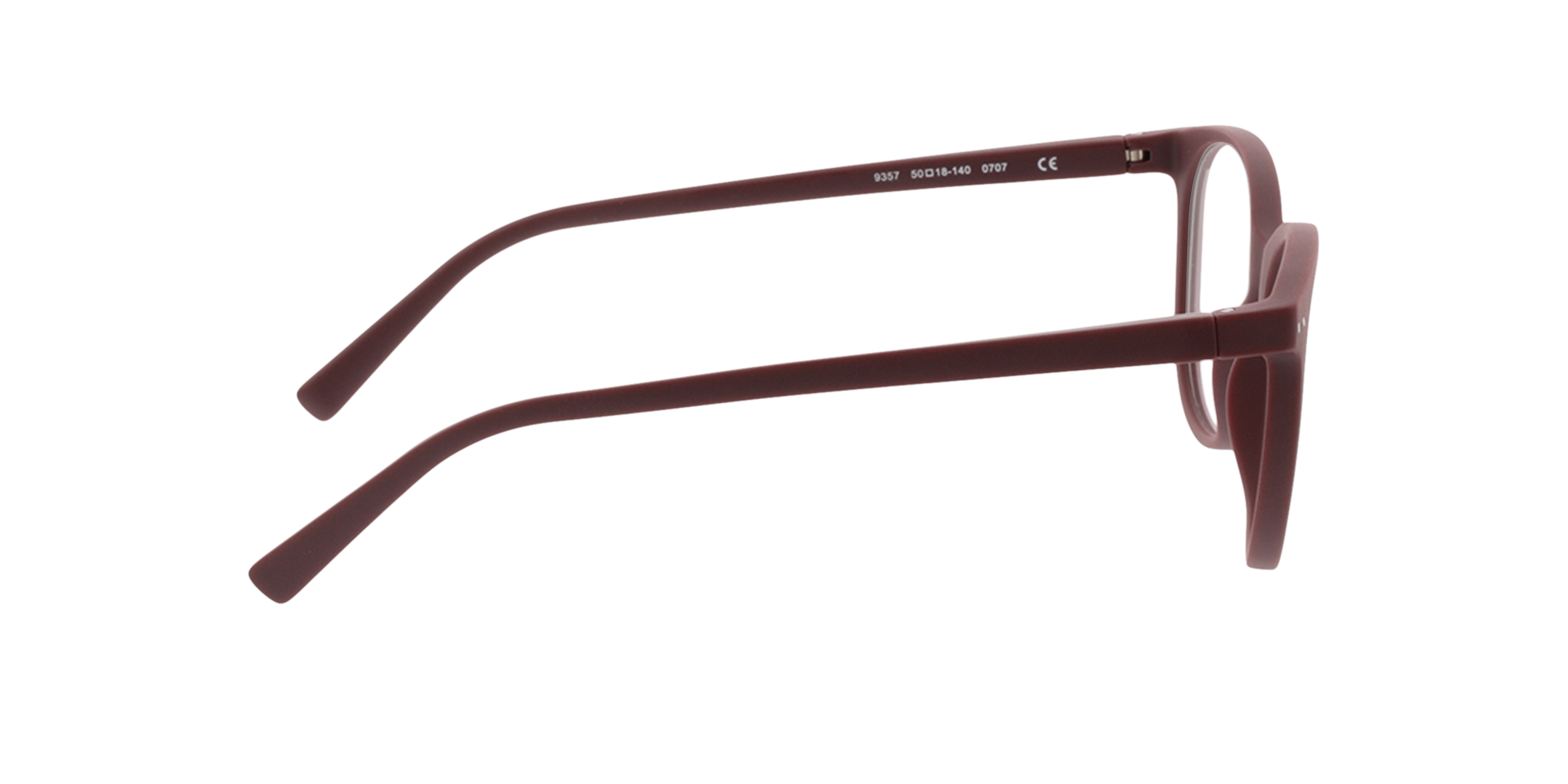 Lily Donkerrood KunststofEyeglass Frames van B24, Zijaanzicht