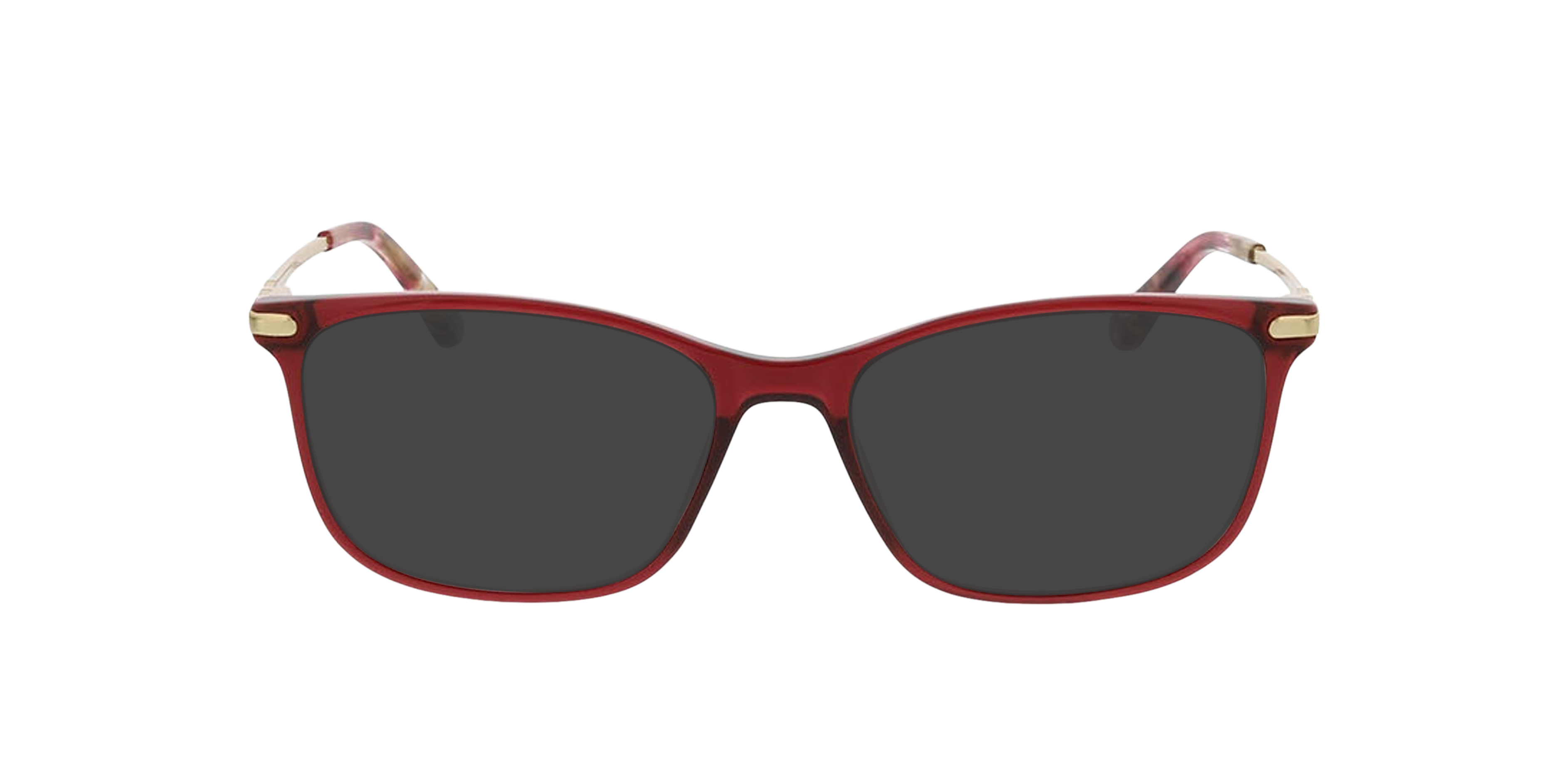 Greensboro Kristal bordeauxrood  &  goud KunststofEyeglass Frames van B24, met getinte lenzen