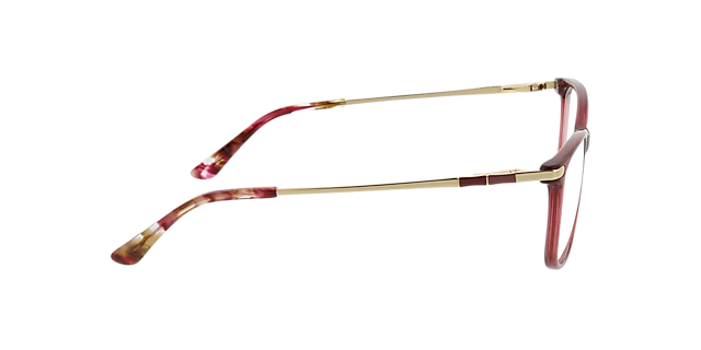 Greensboro Kristal bordeauxrood & goud KunststofEyeglass Frames van B24, Zijaanzicht