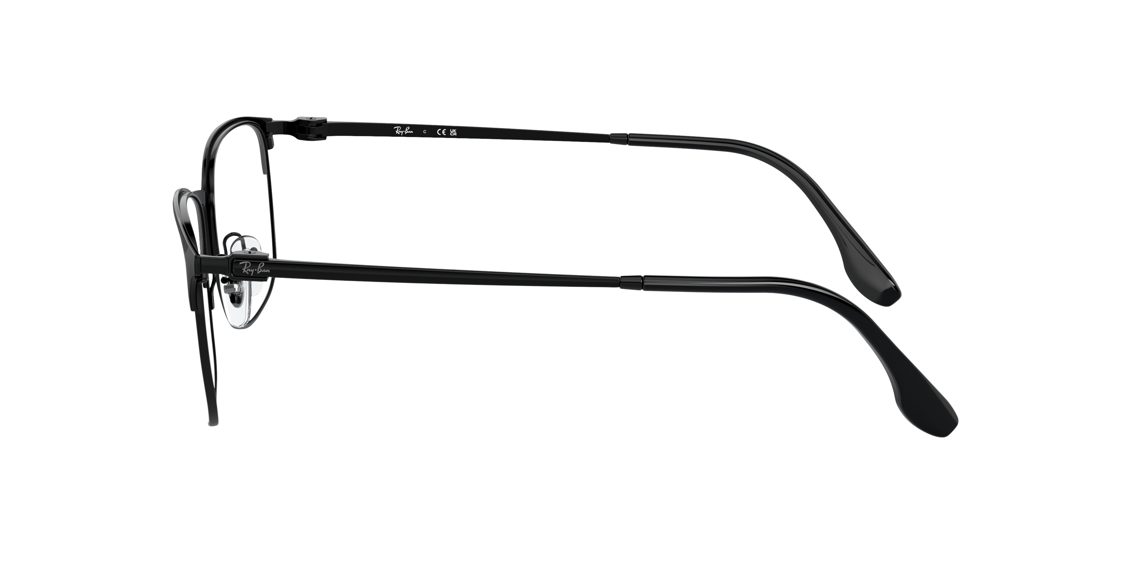 RB6494 Schwarz MetallEyeglass Frames von B24, Seitenansicht