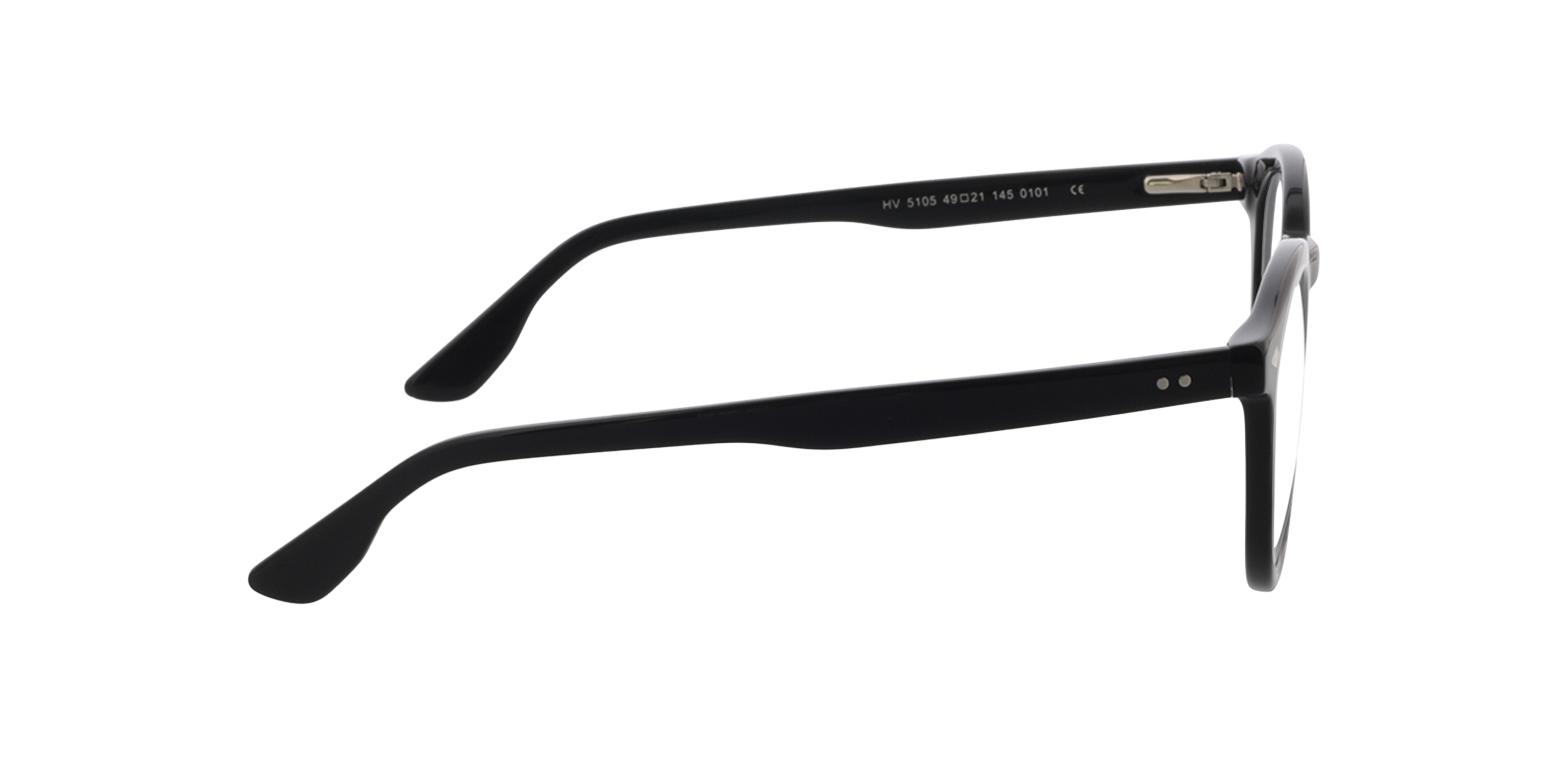 Brooke Zwart AcetaatEyeglass Frames van B24, Zijaanzicht