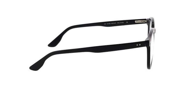 Brooke Zwart AcetaatEyeglass Frames van B24, Zijaanzicht