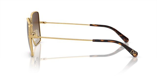 DG2242 Goud MetaalSunglass Frames van B24, Zijaanzicht