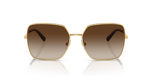 DG2242 Goud MetaalSunglass Frames van B24, Vooraanzicht