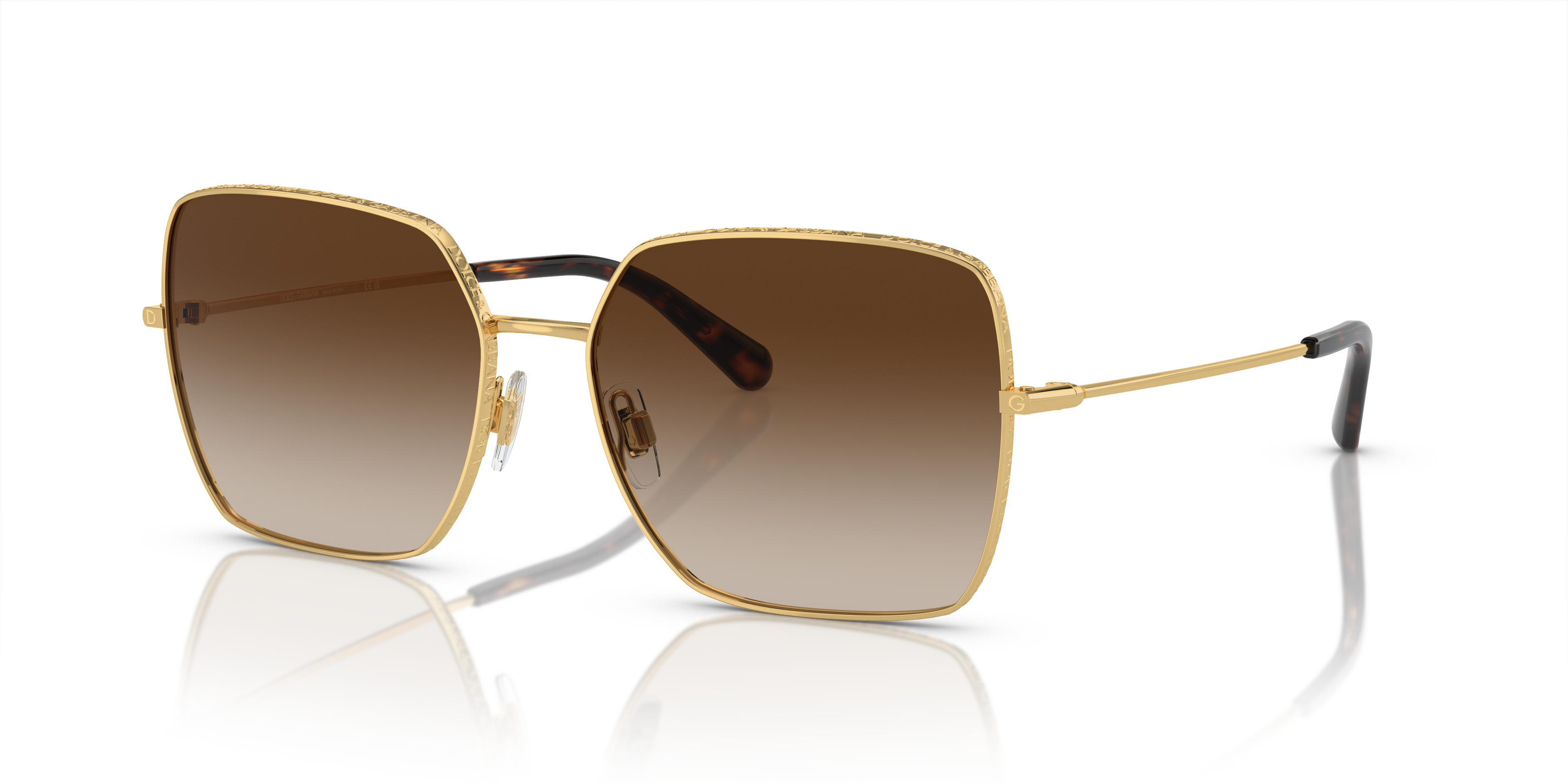 DG2242 Gold MetallSunglass Frames von B24, Dreiviertelansicht