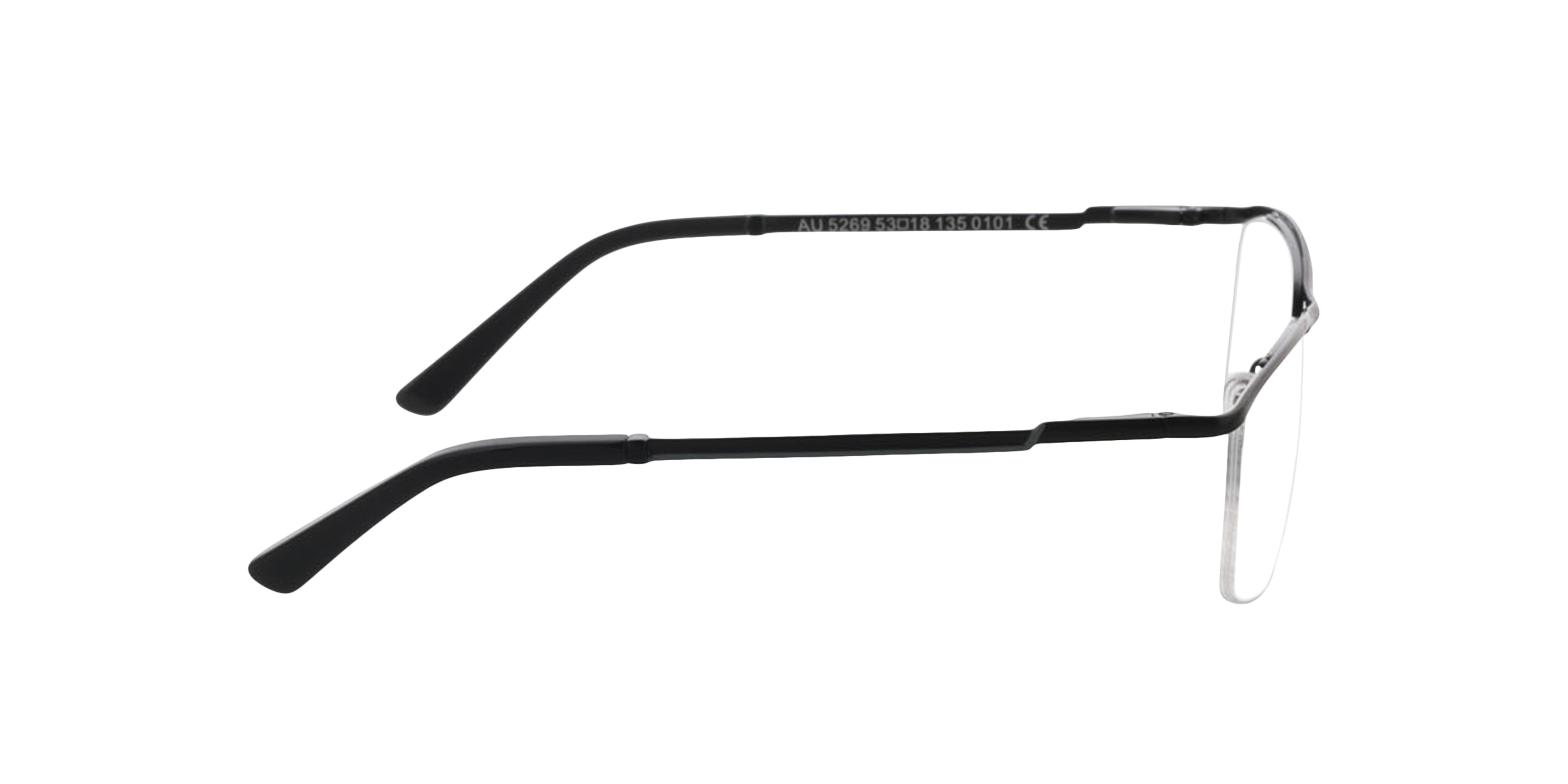 Derry Matt Black  &  Grey MetallEyeglass Frames von B24, Seitenansicht