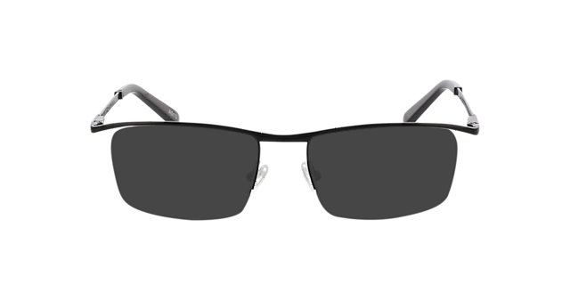 Derry Matt Black & Grey MetallEyeglass Frames von B24, mit getönten Gläsern