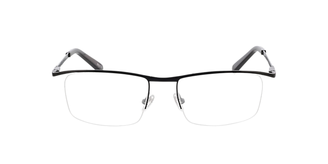 Derry Matt Black & Grey MetallEyeglass Frames von B24, Vorderansicht