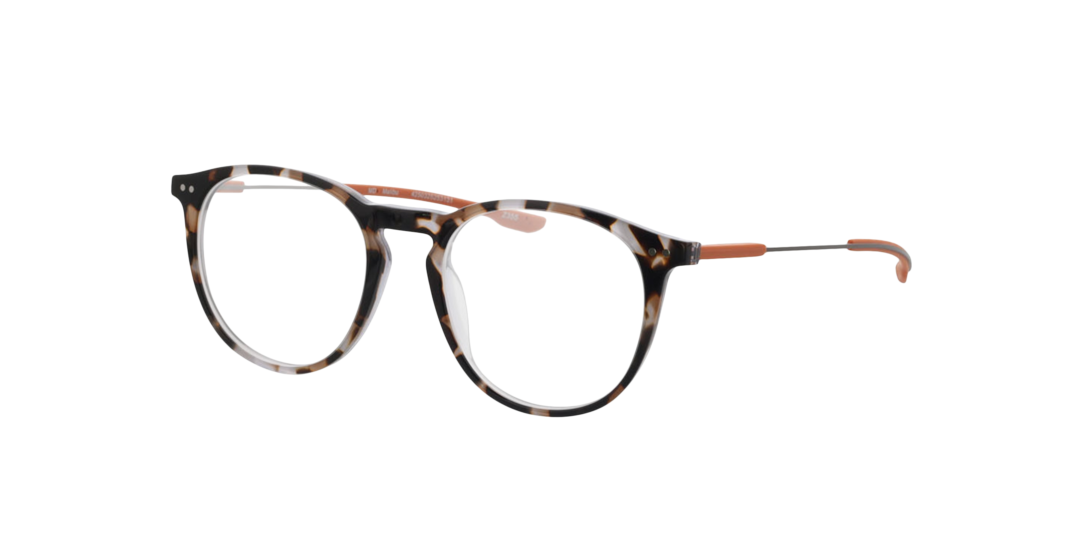 Malibu Tweelaags Havana AcetaatEyeglass Frames van B24, Hoekweergave