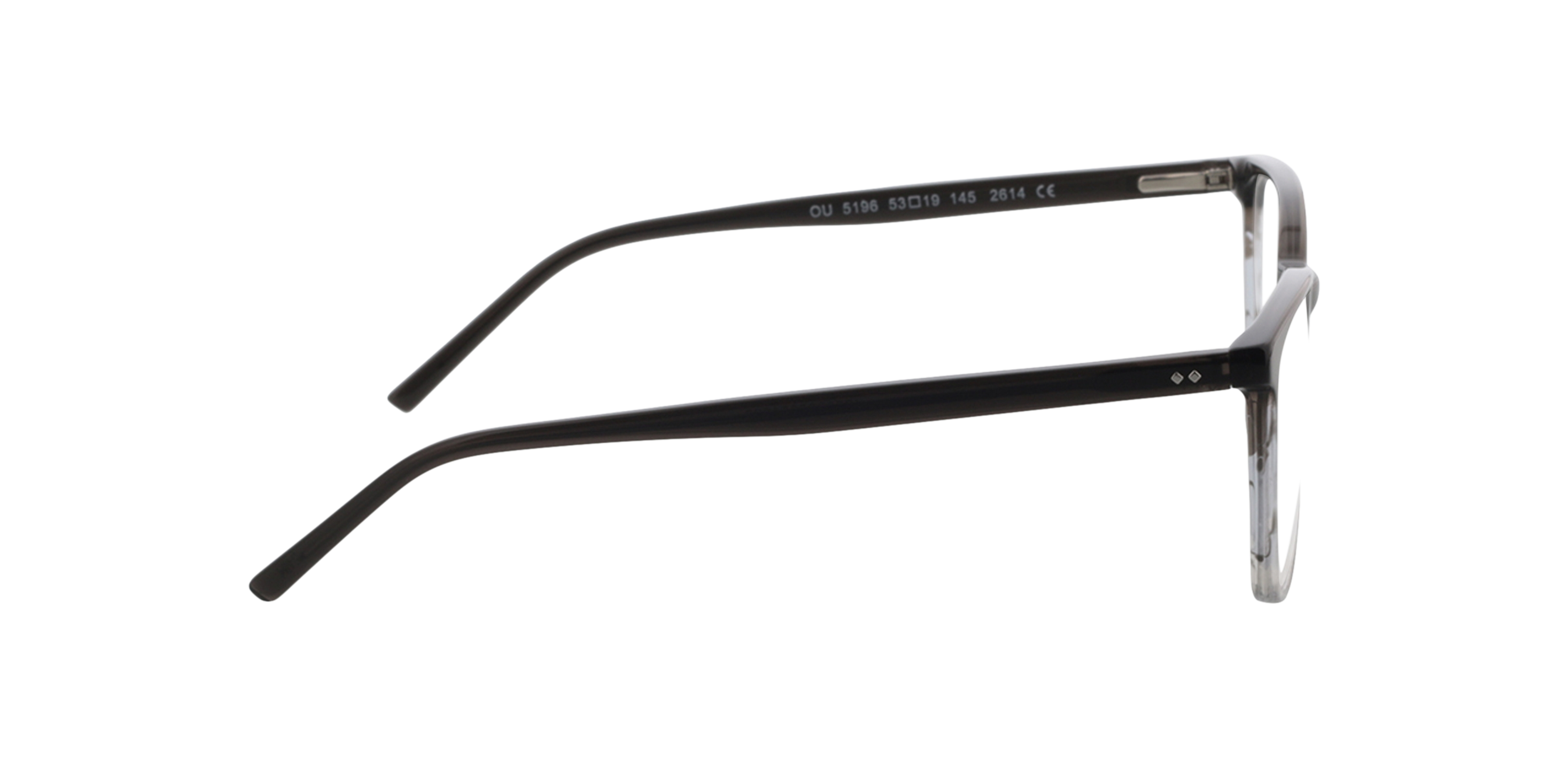 Hawkins Gradiënt grijs hoorn  &  donkergrijs AcetaatEyeglass Frames van B24, Zijaanzicht