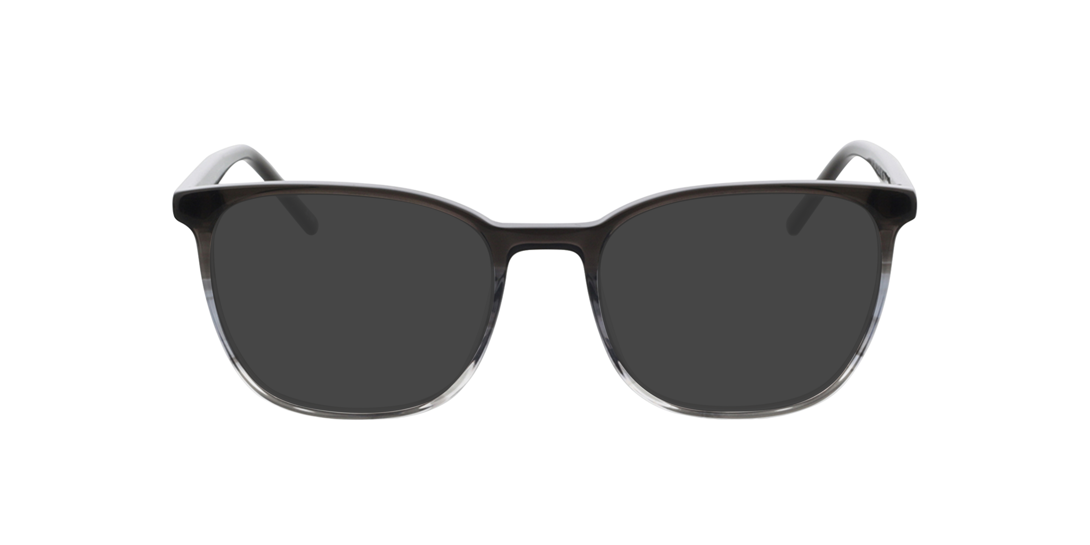 Hawkins Gradiënt grijs hoorn  &  donkergrijs AcetaatEyeglass Frames van B24, met getinte lenzen