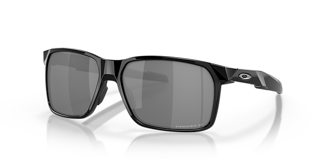 Portal X Schwarz glänzend KunststoffSunglass Frames von B24, Dreiviertelansicht