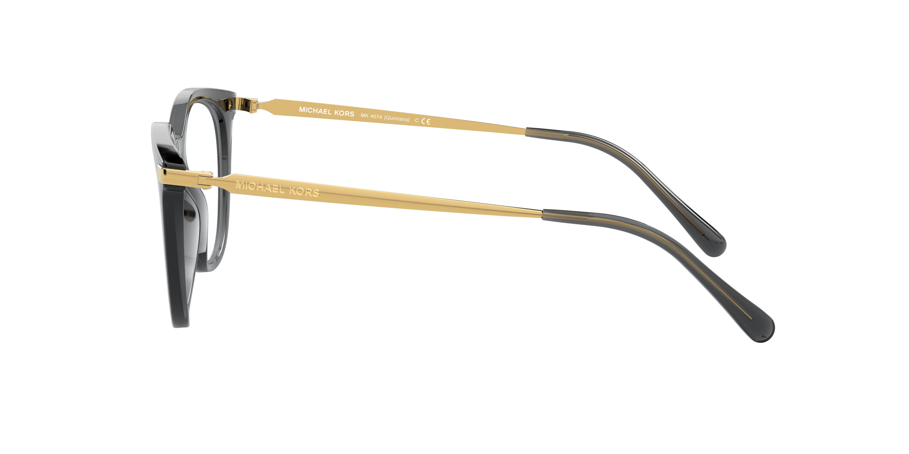 MK4074 Donkergrijs transparant KunststofEyeglass Frames van B24, Zijaanzicht