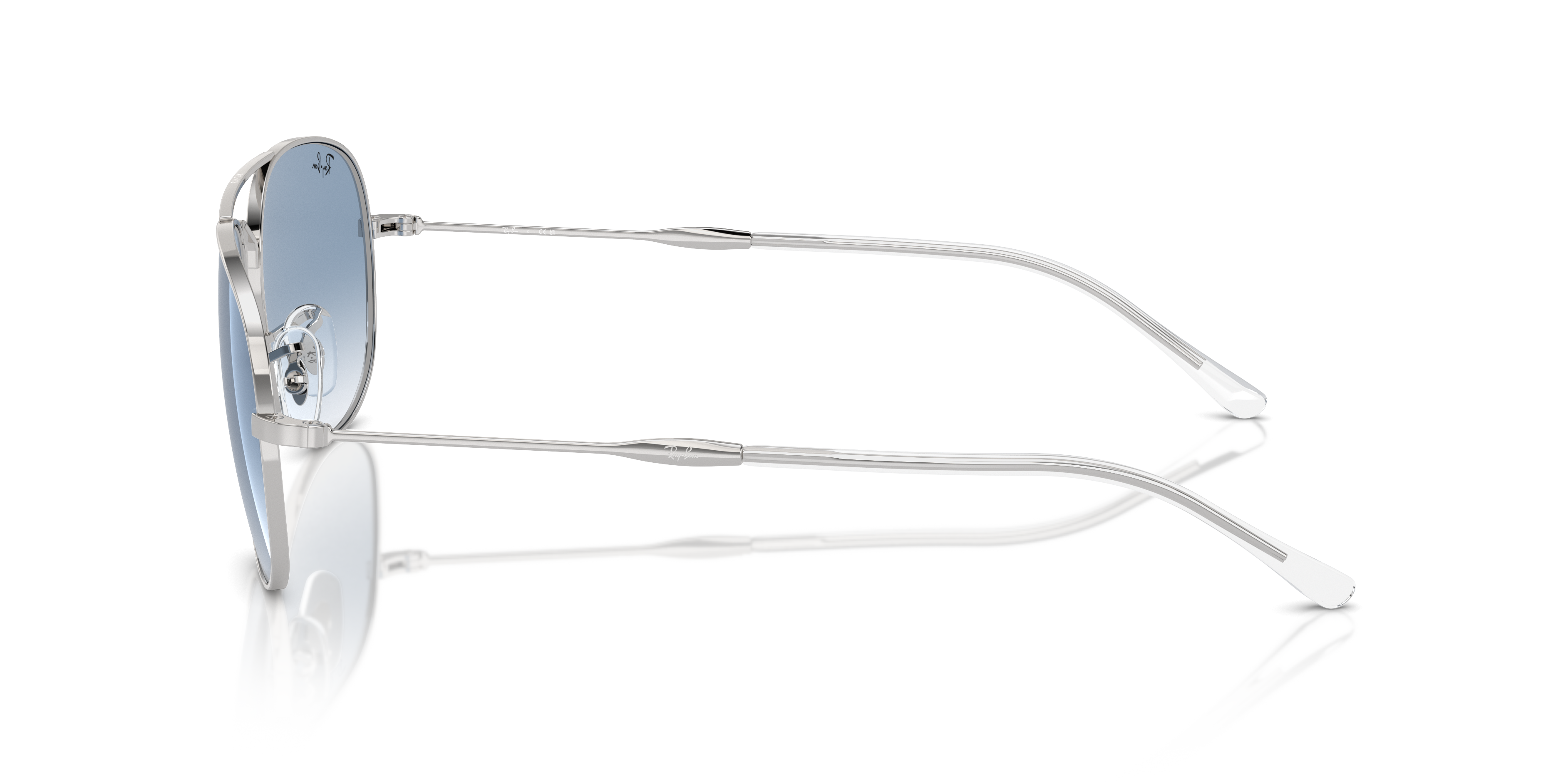 RB3735 Zilver MetaalSunglass Frames van B24, Zijaanzicht