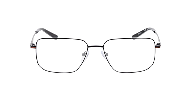 Cardiff Mattschwarz MetallEyeglass Frames von B24, Vorderansicht