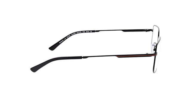 Cardiff Mattschwarz MetallEyeglass Frames von B24, Seitenansicht