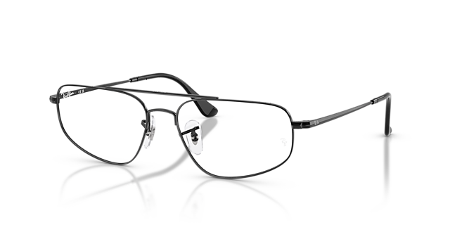 RB6550 Schwarz MetallEyeglass Frames von B24, Dreiviertelansicht