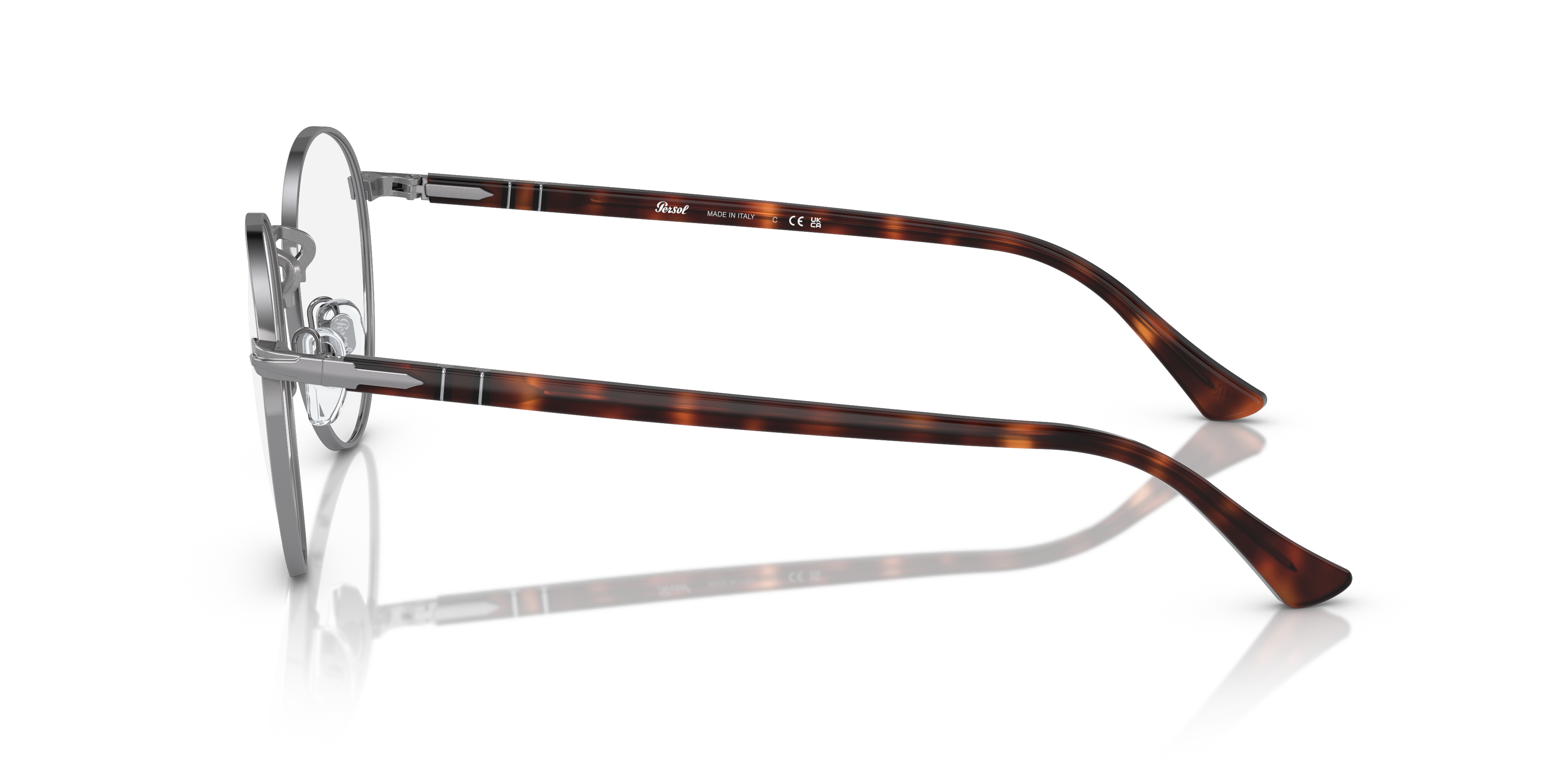 PO1008V Gunmetal MetallEyeglass Frames von B24, Seitenansicht