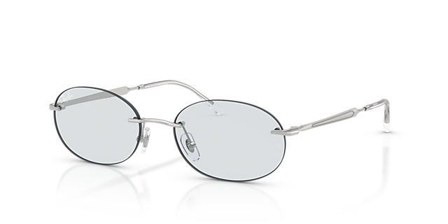 RB3767 Silber MetallSunglass Frames von B24, Dreiviertelansicht