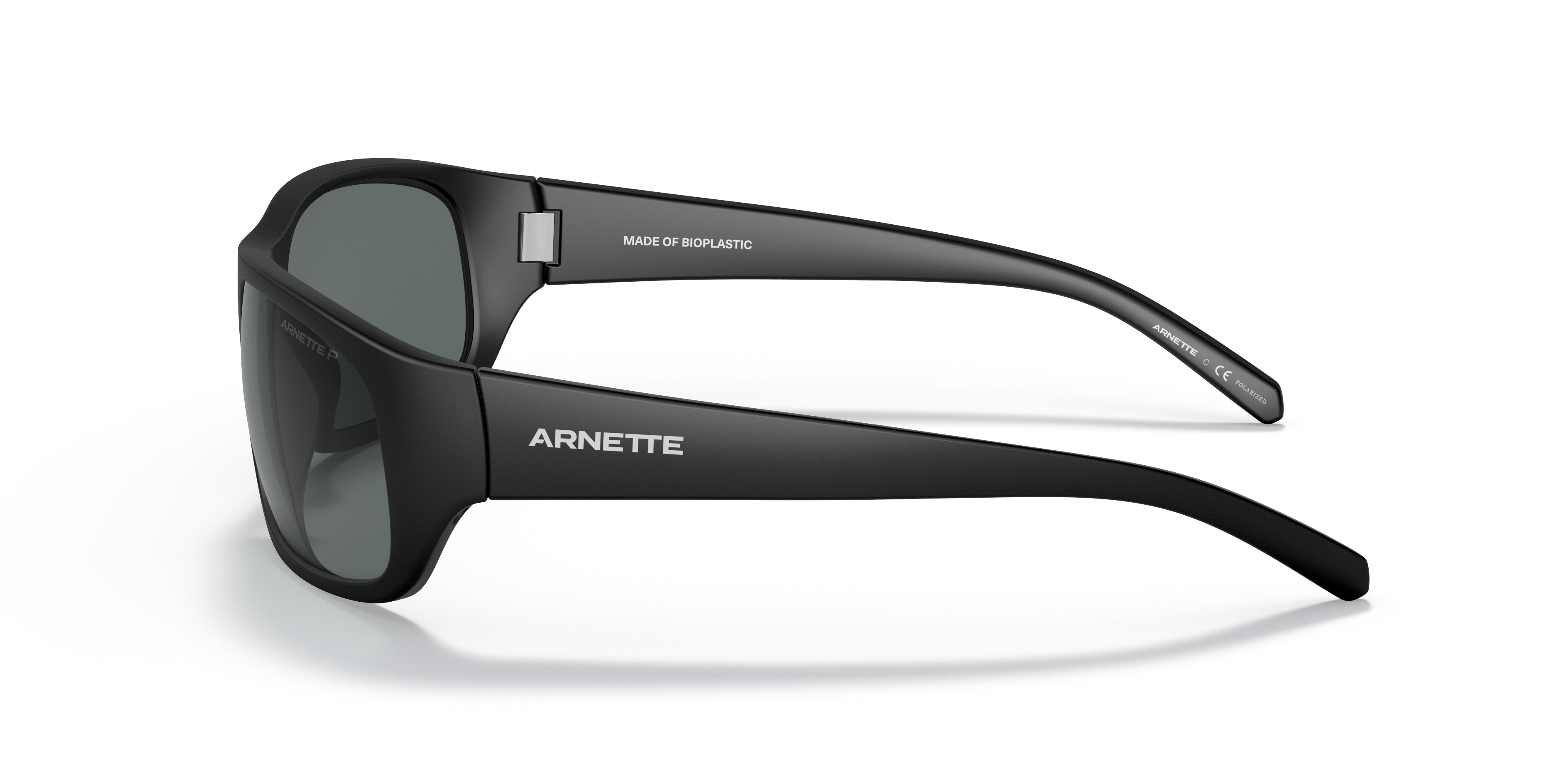 AN4290 Matzwart KunststofSunglass Frames van B24, Zijaanzicht