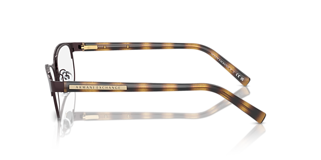 AX1010 Matbruin MetaalEyeglass Frames van B24, Zijaanzicht