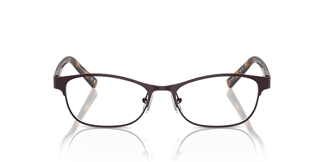 AX1010 Matbruin MetaalEyeglass Frames van B24, Vooraanzicht